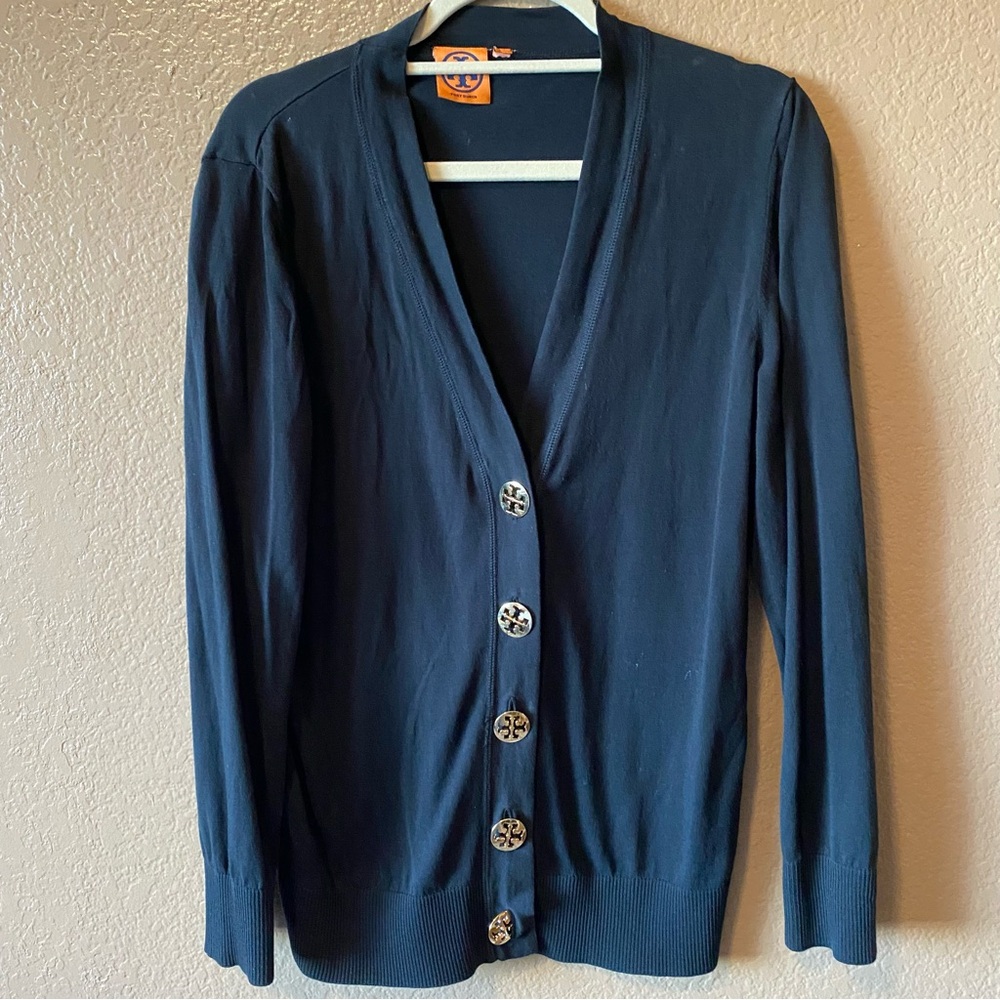 Tory Burch Simone 100% Cotton Cardigan - Picture 2 of 4